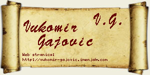 Vukomir Gajović vizit kartica